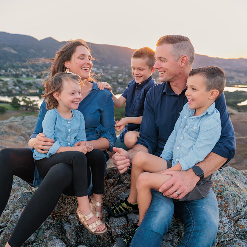 The Collins Family: Ben, Eric, and children.